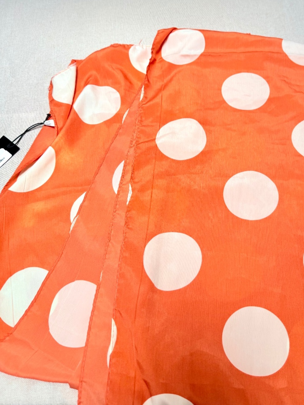 Orange and White Polka Dot Scarf 72” x 26” Tennessee Texas College Football NWT